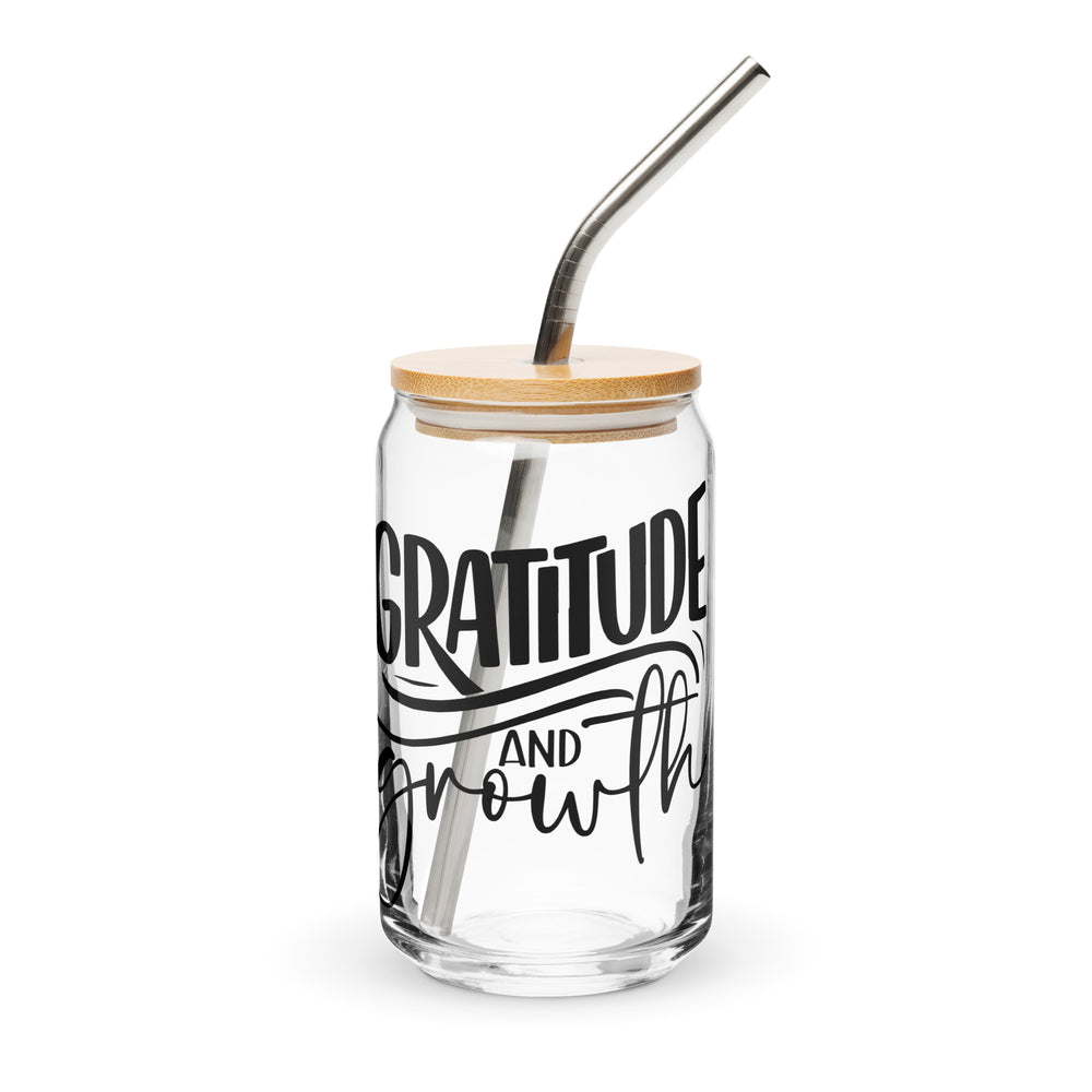 Gratitude and Growth glass