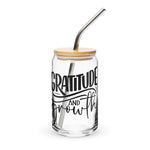 Gratitude and Growth glass